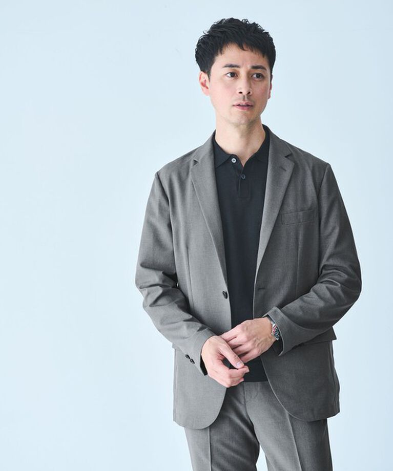 UNITED ARROWS green label relaxing「【WEB限定】JUST fit ドライPEスリムセットアップ ジャケット＆パンツ -吸水速乾・防シワ-」|テーラードジャケット|
