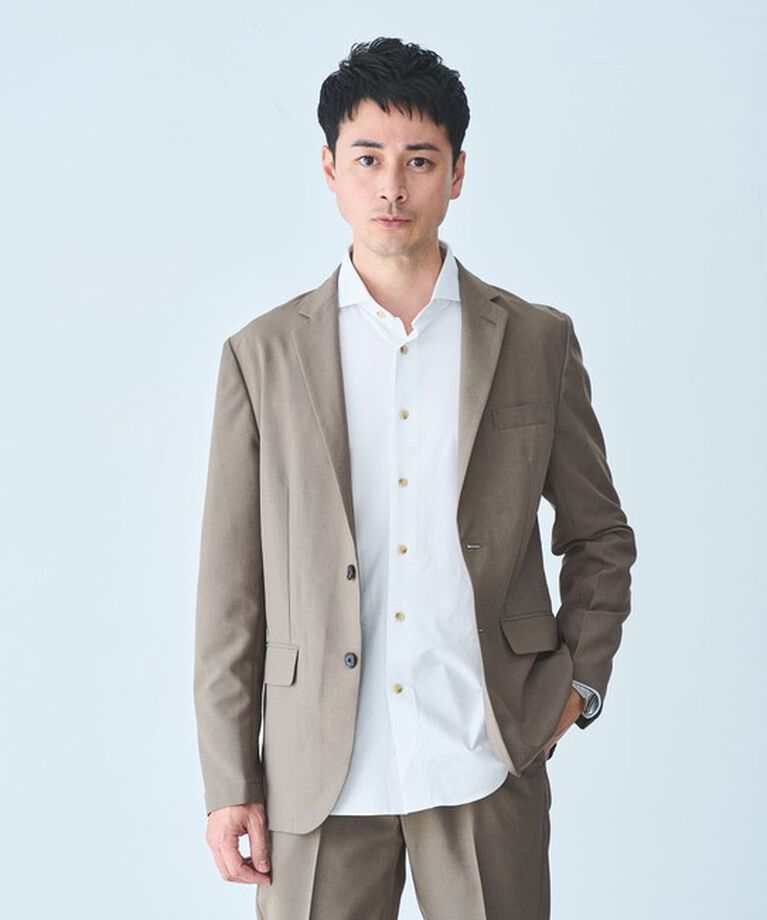 UNITED ARROWS green label relaxing「【WEB限定】JUST fit ドライPEスリムセットアップ ジャケット＆パンツ -吸水速乾・防シワ-」|テーラードジャケット|