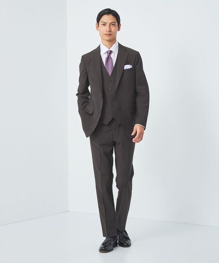 UNITED ARROWS green label relaxing「A+ TWPU トロピカル無地 スリム スラックス -ストレッチ・防シワ・ウエストアジャスター-」|スーツ|