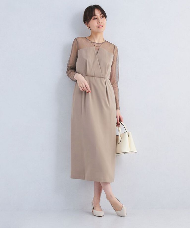 UNITED ARROWS green label relaxing「ドットチュール ビスチェ ワンピース 2」|ワンピース|
