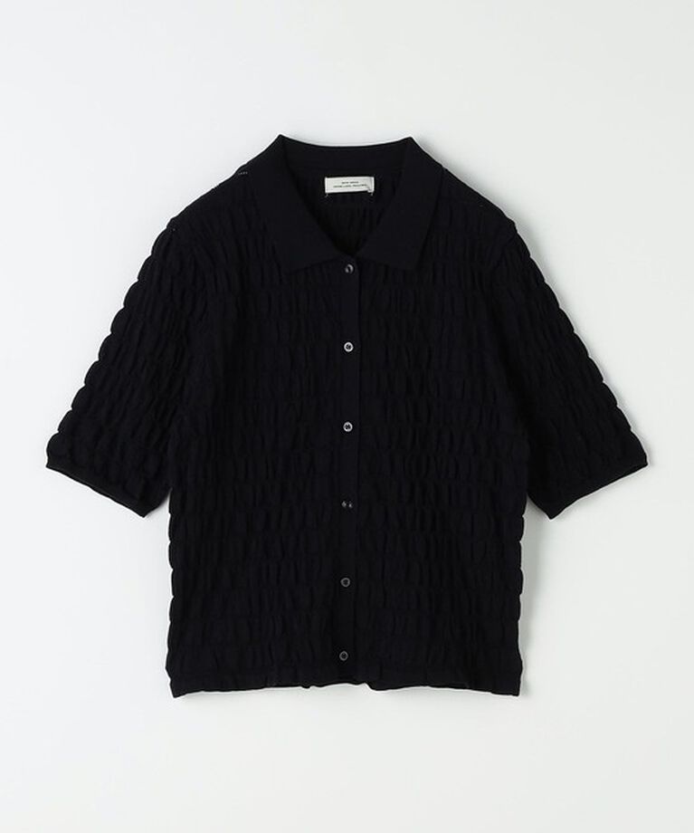 UNITED ARROWS green label relaxing「シャーリング ポロニット カーディガン -ウォッシャブル-」|カーディガン|