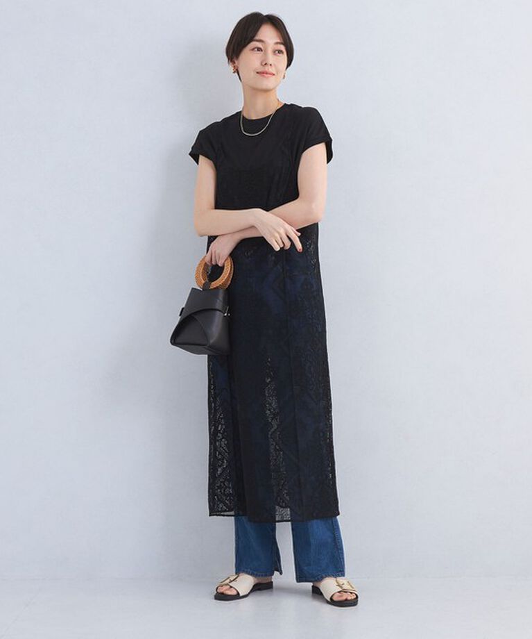 UNITED ARROWS green label relaxing「グロッシー フレンチスリーブ Tシャツ -抗菌防臭・制菌-」|Tシャツ・カットソー|