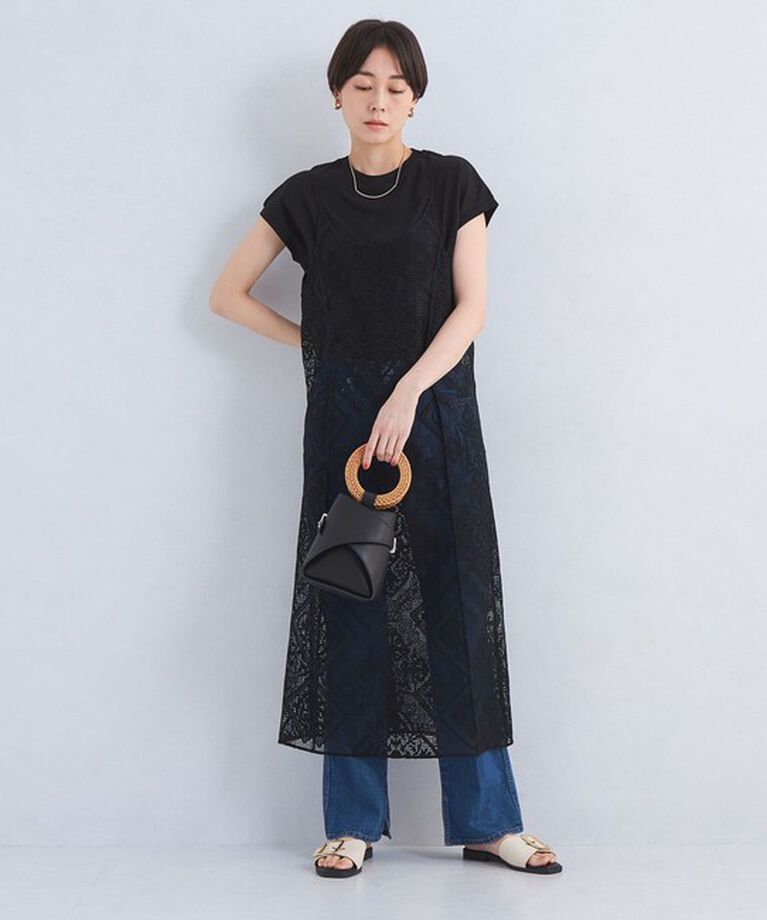 UNITED ARROWS green label relaxing「グロッシー フレンチスリーブ Tシャツ -抗菌防臭・制菌-」|Tシャツ・カットソー|