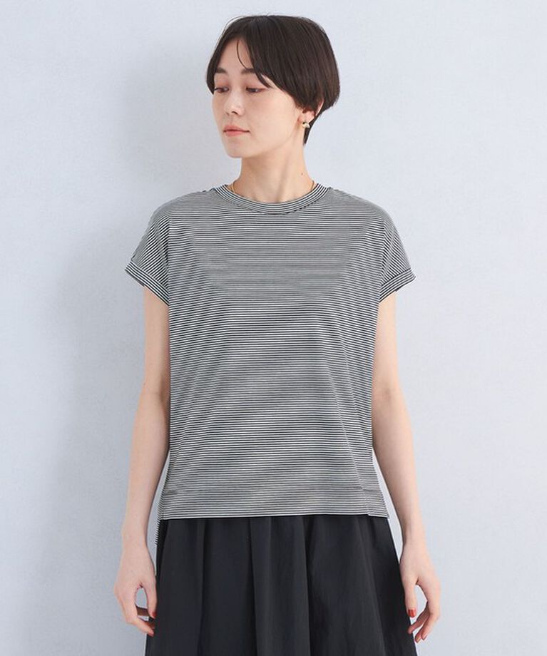 UNITED ARROWS green label relaxing「グロッシー フレンチスリーブ Tシャツ -抗菌防臭・制菌-」|Tシャツ・カットソー|