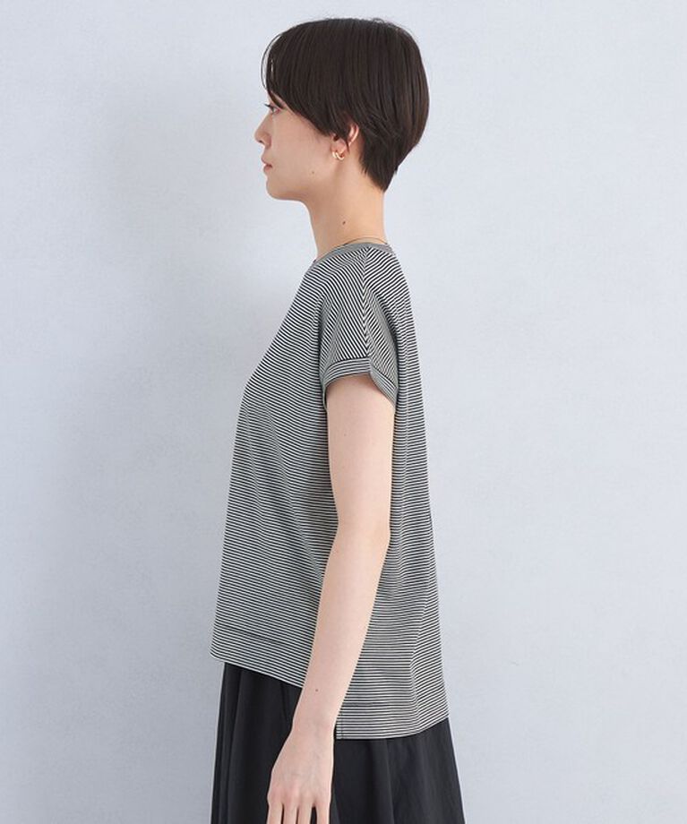 UNITED ARROWS green label relaxing「グロッシー フレンチスリーブ Tシャツ -抗菌防臭・制菌-」|Tシャツ・カットソー|