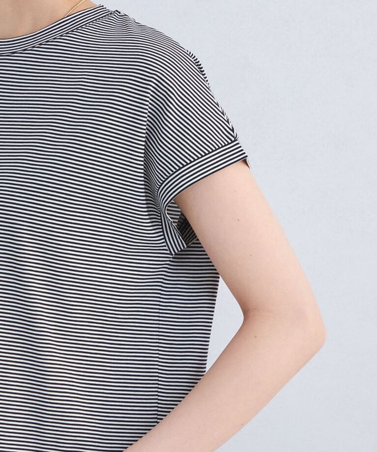 UNITED ARROWS green label relaxing「グロッシー フレンチスリーブ Tシャツ -抗菌防臭・制菌-」|Tシャツ・カットソー|