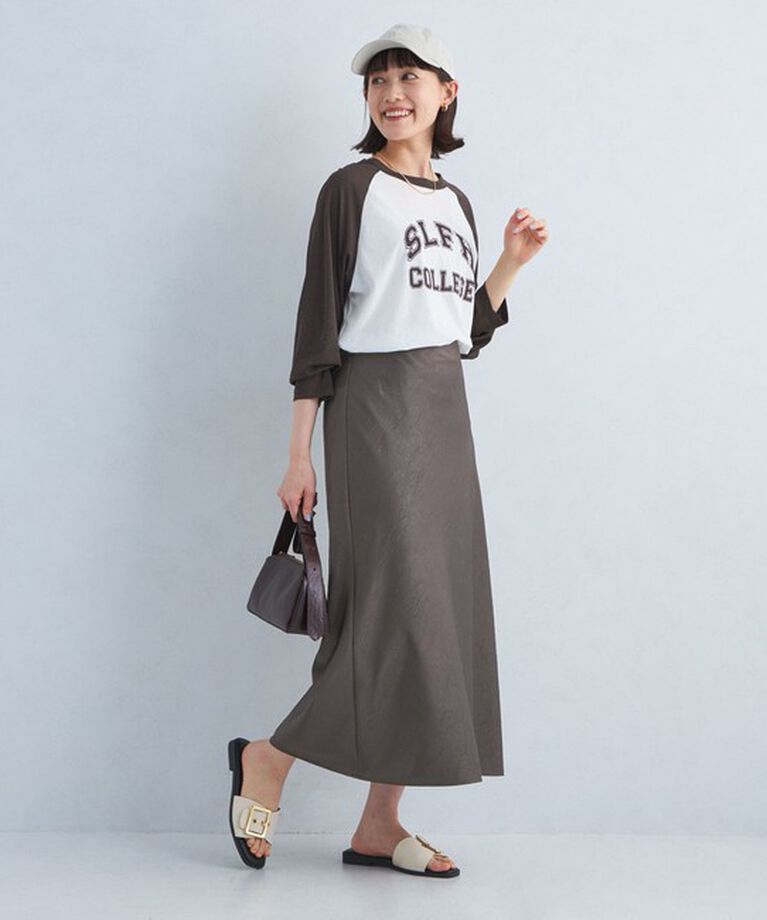 UNITED ARROWS green label relaxing「ワッシャー サテン ナロー スカート」|スカート|