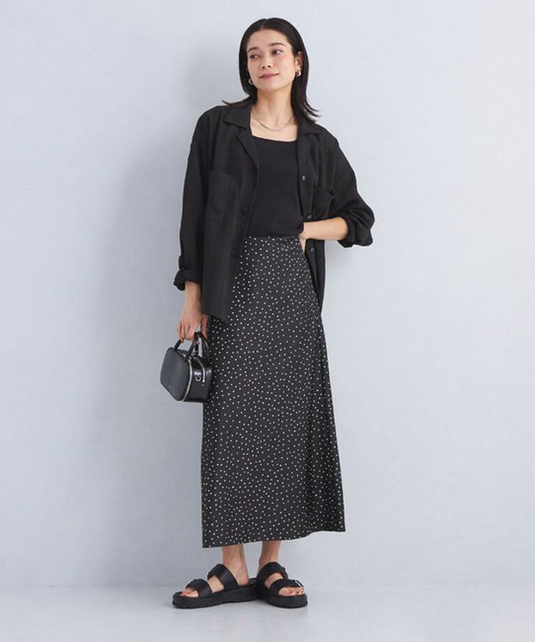 UNITED ARROWS green label relaxing「ワッシャー サテン ナロー スカート」|スカート|