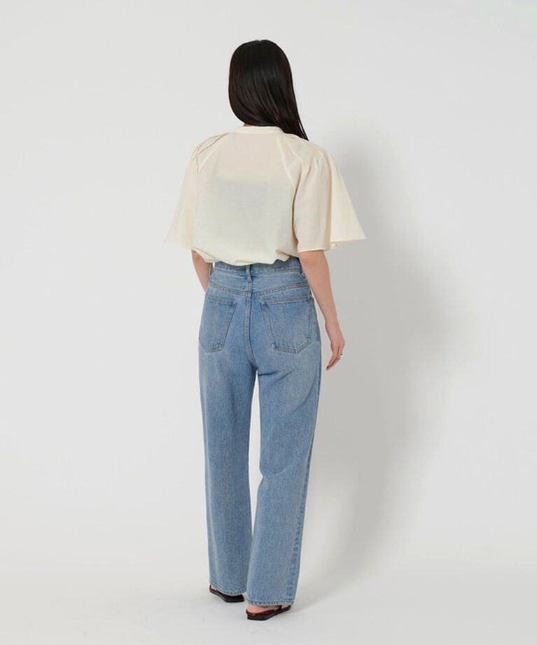 EMMEL REFINES「＜EMMEL REFINES＞EM タックフレアスリーブ レースアップ ブラウス」|シャツ・ブラウス|
