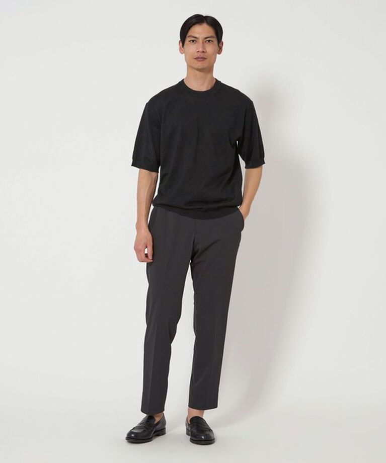 UNITED ARROWS green label relaxing「ラミー ナイロン プレーティング ニット Tシャツ」|ニット・セーター|