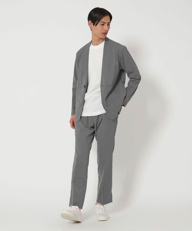 UNITED ARROWS green label relaxing「A+ラッカンリネンライク スタンダード イージースラックス -ウォッシャブル・ストレッチ・吸水速乾-」|スラックス|