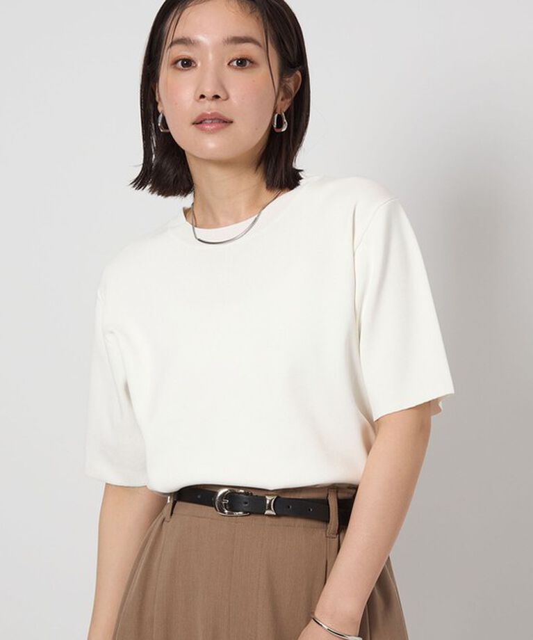 UNITED ARROWS green label relaxing「【WEB限定】＜at ease＞ サマー ニット TEE -ウォッシャブル・接触冷感・UVカット-」|ニット・セーター|