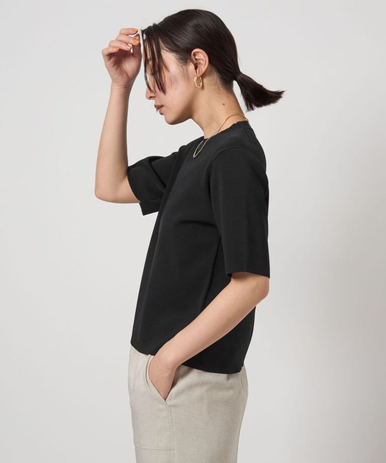 UNITED ARROWS green label relaxing「【WEB限定】＜at ease＞ サマー ニット TEE -ウォッシャブル・接触冷感・UVカット-」|ニット・セーター|