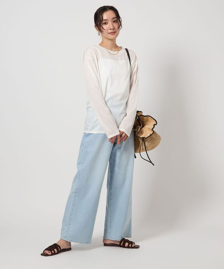 UNITED ARROWS green label relaxing「【WEB限定】＜at ease＞シアー ロングスリーブ Tシャツ」|Tシャツ・カットソー|