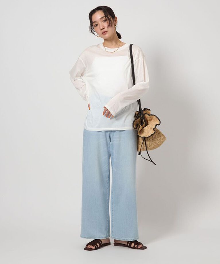 UNITED ARROWS green label relaxing「【WEB限定】＜at ease＞シアー ロングスリーブ Tシャツ」|Tシャツ・カットソー|