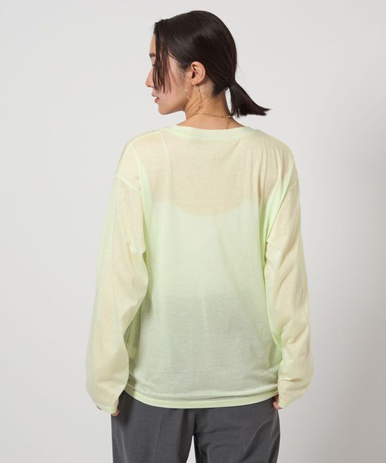 UNITED ARROWS green label relaxing「【WEB限定】＜at ease＞シアー ロングスリーブ Tシャツ」|Tシャツ・カットソー|