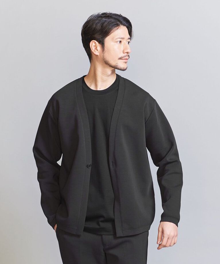 BEAUTY&YOUTH UNITED ARROWS「【WEB限定 WARDROBE SMART】ダブルニット カーディガン/セットアップ対応」|カーディガン|