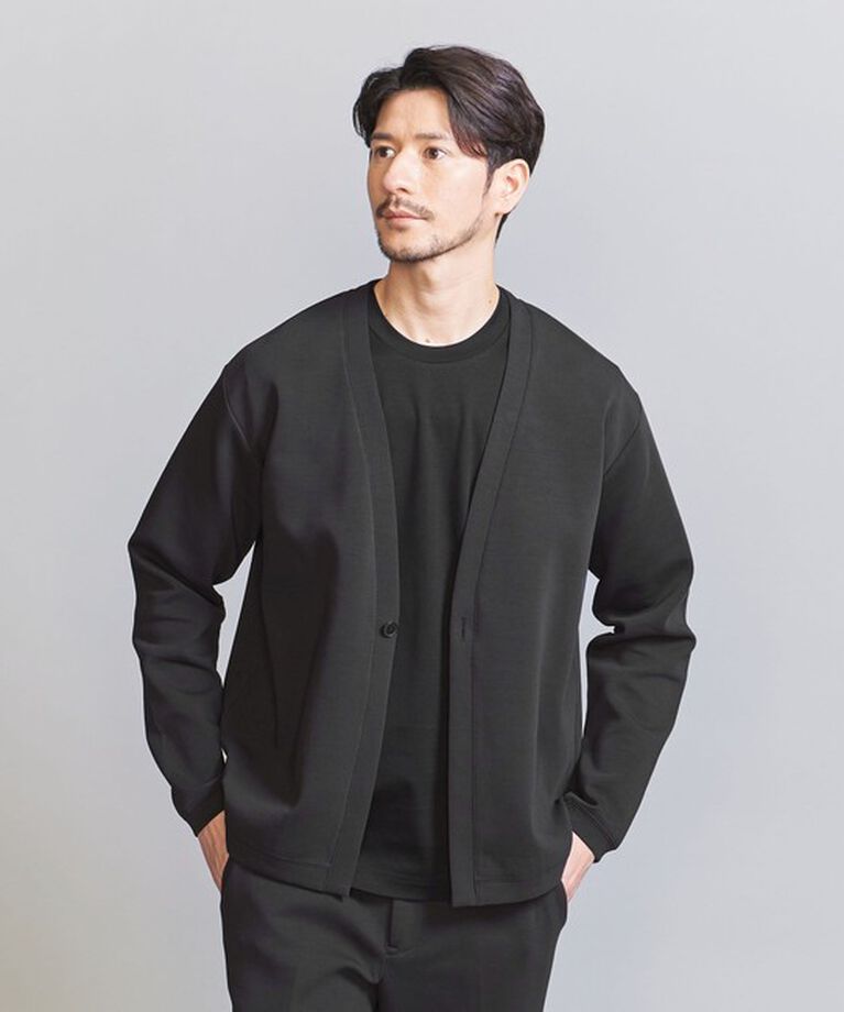 BEAUTY&YOUTH UNITED ARROWS「【WEB限定 WARDROBE SMART】ダブルニット カーディガン/セットアップ対応」|カーディガン|