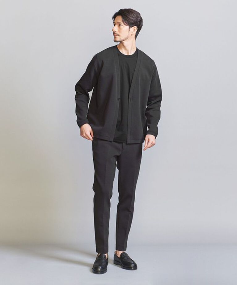 BEAUTY&YOUTH UNITED ARROWS「【WEB限定 WARDROBE SMART】ダブルニット カーディガン/セットアップ対応」|カーディガン|