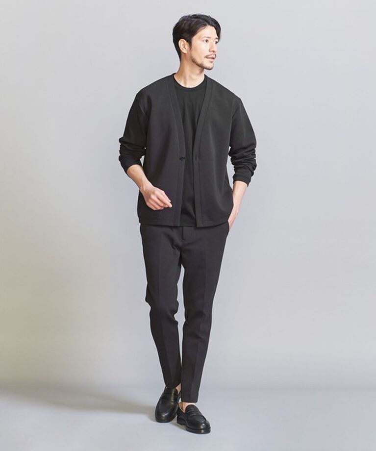 BEAUTY&YOUTH UNITED ARROWS「【WEB限定 WARDROBE SMART】ダブルニット カーディガン/セットアップ対応」|カーディガン|
