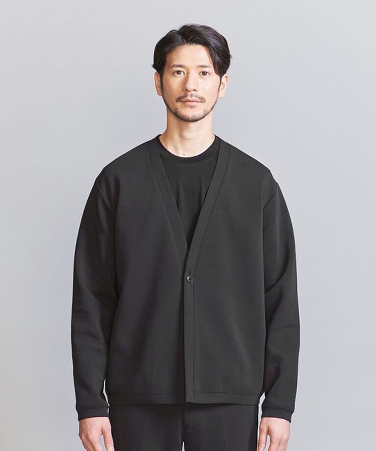 BEAUTY&YOUTH UNITED ARROWS「【WEB限定 WARDROBE SMART】ダブルニット カーディガン/セットアップ対応」|カーディガン|