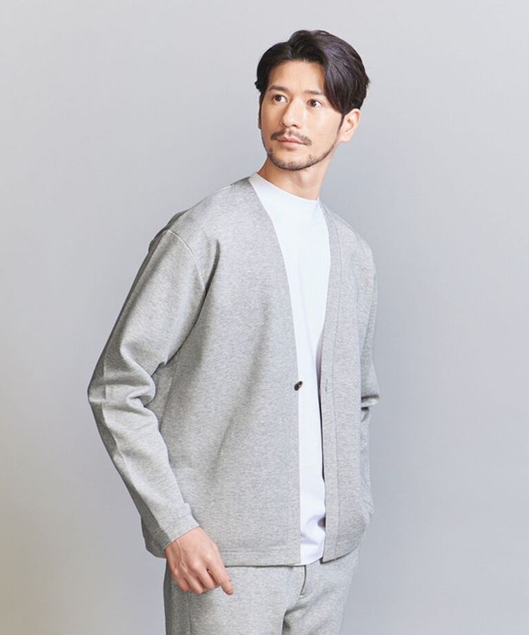 BEAUTY&YOUTH UNITED ARROWS「【WEB限定 WARDROBE SMART】ダブルニット カーディガン/セットアップ対応」|カーディガン|