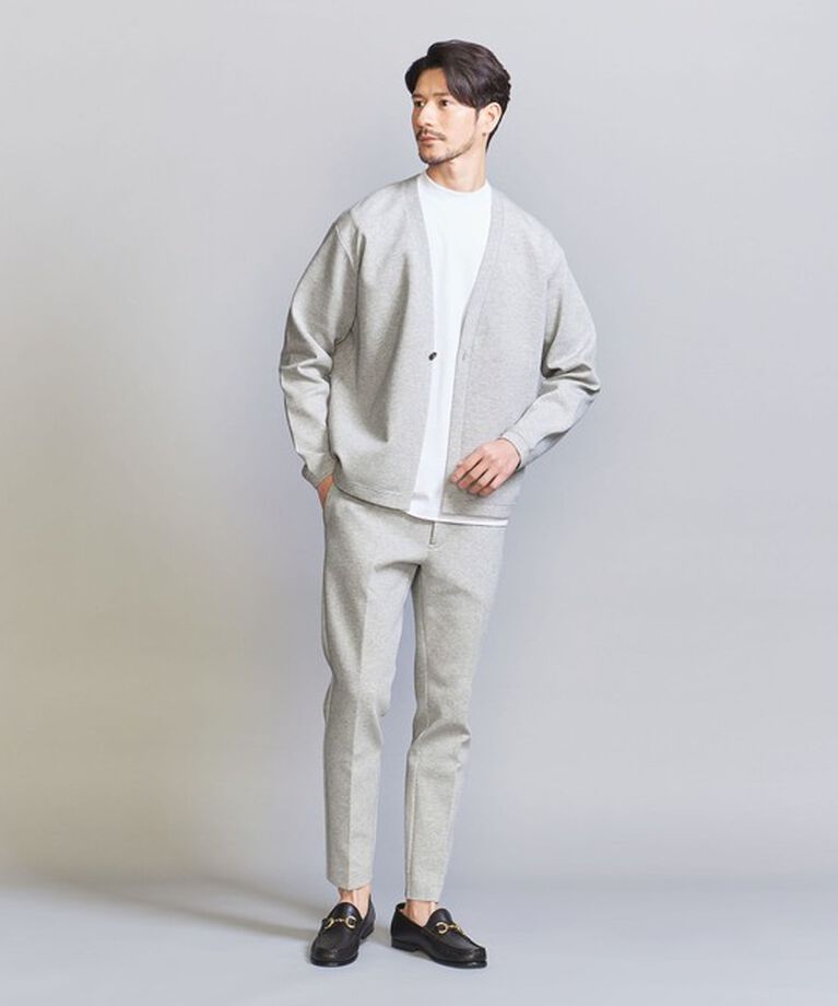 BEAUTY&YOUTH UNITED ARROWS「【WEB限定 WARDROBE SMART】ダブルニット カーディガン/セットアップ対応」|カーディガン|