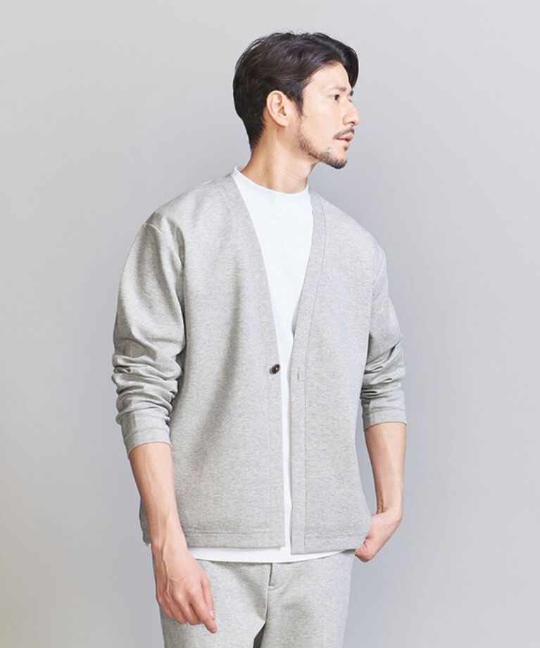 BEAUTY&YOUTH UNITED ARROWS「【WEB限定 WARDROBE SMART】ダブルニット カーディガン/セットアップ対応」|カーディガン|