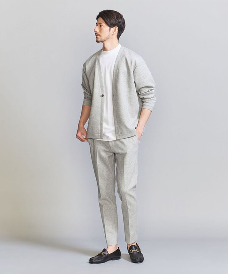 BEAUTY&YOUTH UNITED ARROWS「【WEB限定 WARDROBE SMART】ダブルニット カーディガン/セットアップ対応」|カーディガン|