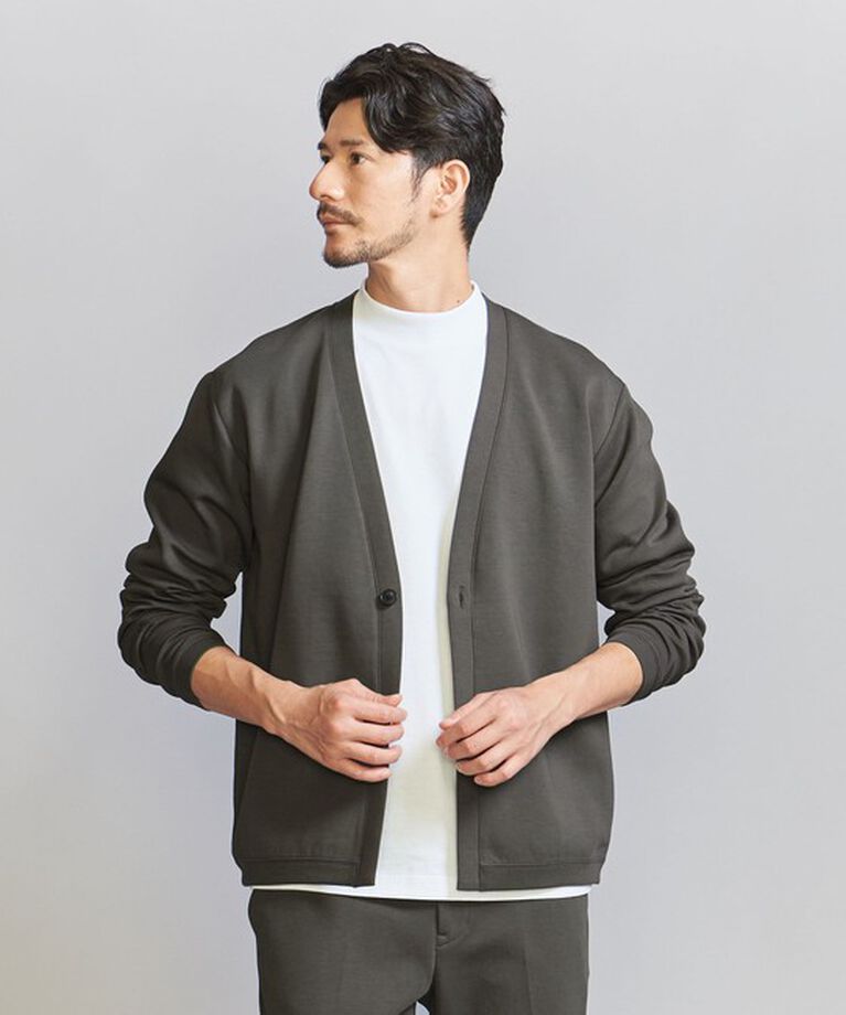 BEAUTY&YOUTH UNITED ARROWS「【WEB限定 WARDROBE SMART】ダブルニット カーディガン/セットアップ対応」|カーディガン|