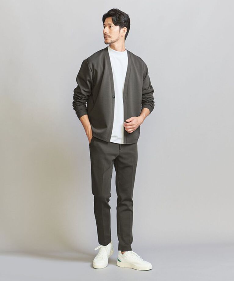 BEAUTY&YOUTH UNITED ARROWS「【WEB限定 WARDROBE SMART】ダブルニット カーディガン/セットアップ対応」|カーディガン|