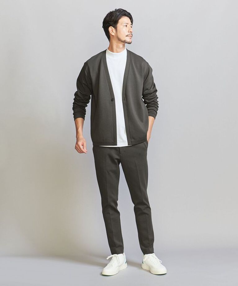 BEAUTY&YOUTH UNITED ARROWS「【WEB限定 WARDROBE SMART】ダブルニット カーディガン/セットアップ対応」|カーディガン|