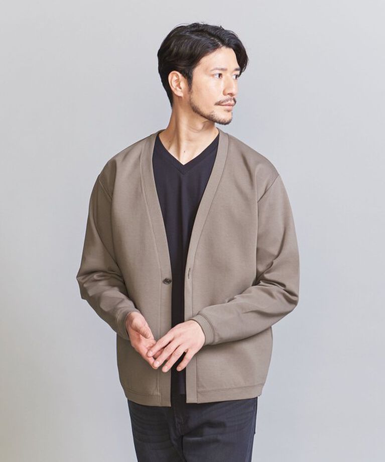 BEAUTY&YOUTH UNITED ARROWS「【WEB限定 WARDROBE SMART】ダブルニット カーディガン/セットアップ対応」|カーディガン|