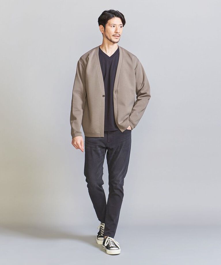 BEAUTY&YOUTH UNITED ARROWS「【WEB限定 WARDROBE SMART】ダブルニット カーディガン/セットアップ対応」|カーディガン|