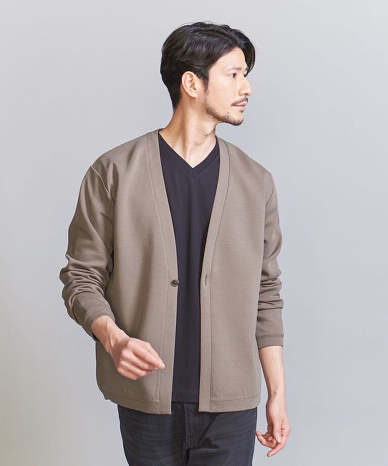 BEAUTY&YOUTH UNITED ARROWS「【WEB限定 WARDROBE SMART】ダブルニット カーディガン/セットアップ対応」|カーディガン|