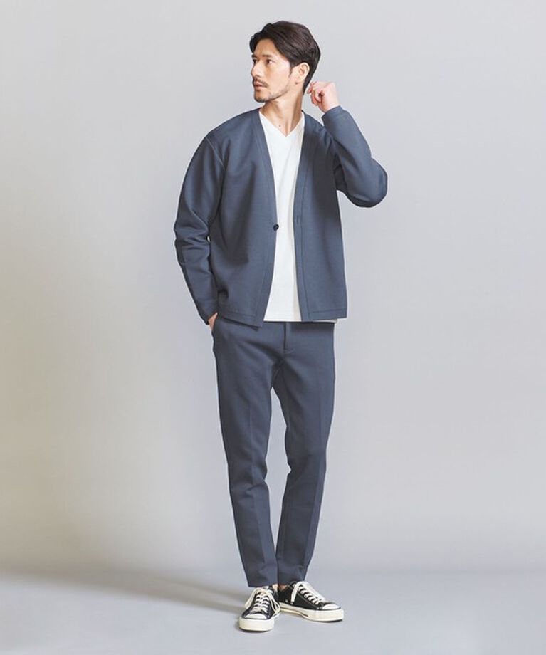 BEAUTY&YOUTH UNITED ARROWS「【WEB限定 WARDROBE SMART】ダブルニット カーディガン/セットアップ対応」|カーディガン|