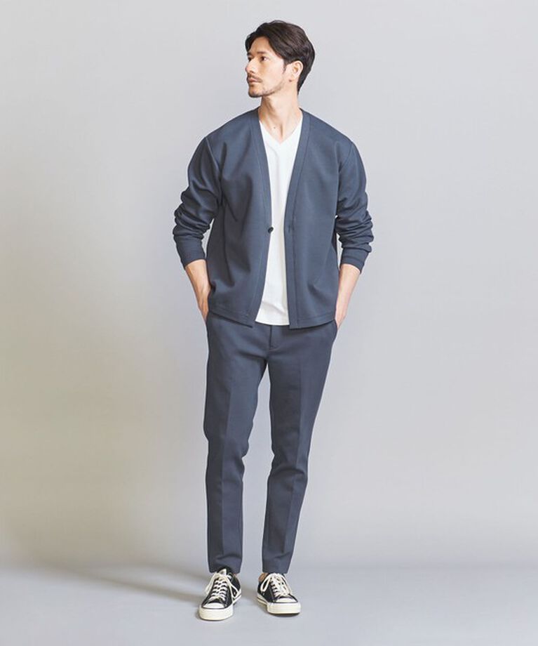 BEAUTY&YOUTH UNITED ARROWS「【WEB限定 WARDROBE SMART】ダブルニット カーディガン/セットアップ対応」|カーディガン|