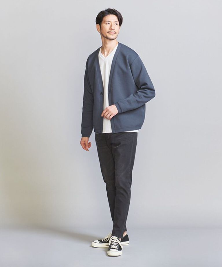 BEAUTY&YOUTH UNITED ARROWS「【WEB限定 WARDROBE SMART】ダブルニット カーディガン/セットアップ対応」|カーディガン|