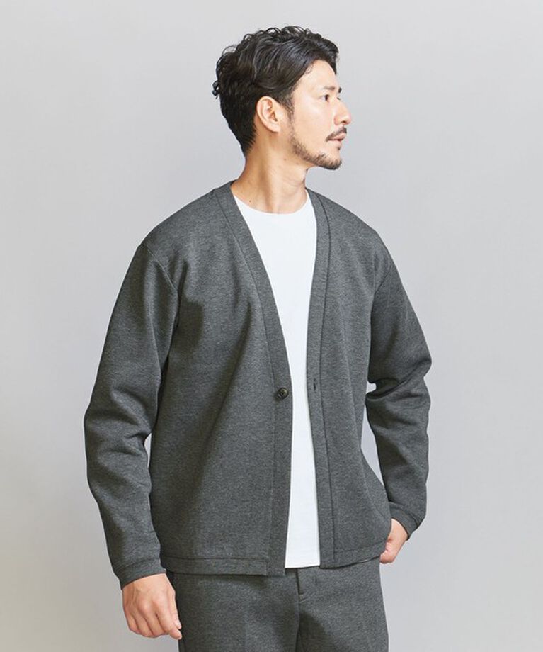 BEAUTY&YOUTH UNITED ARROWS「【WEB限定 WARDROBE SMART】ダブルニット カーディガン/セットアップ対応」|カーディガン|