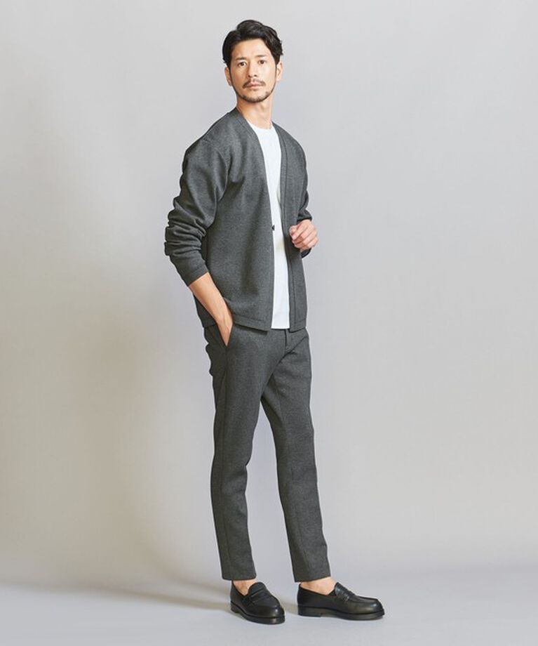 BEAUTY&YOUTH UNITED ARROWS「【WEB限定 WARDROBE SMART】ダブルニット カーディガン/セットアップ対応」|カーディガン|
