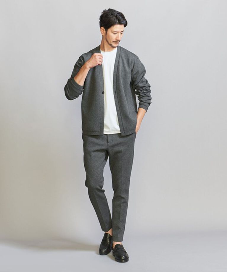 BEAUTY&YOUTH UNITED ARROWS「【WEB限定 WARDROBE SMART】ダブルニット カーディガン/セットアップ対応」|カーディガン|