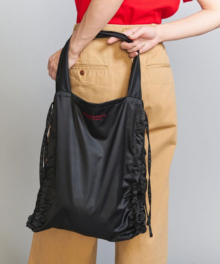 BEAUTY&YOUTH UNITED ARROWS「ロゴ シャーリング トートバッグ」|トートバッグ|BLACK