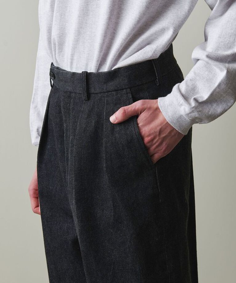 STEVEN ALAN「＜Steven Alan＞ 13.5oz デニム インツープリーツ ドレス トラウザーズ」|デニム|