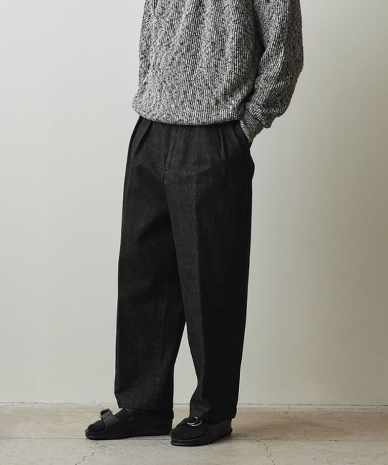 STEVEN ALAN「＜Steven Alan＞ 13.5oz デニム インツープリーツ ドレス トラウザーズ」|デニム|