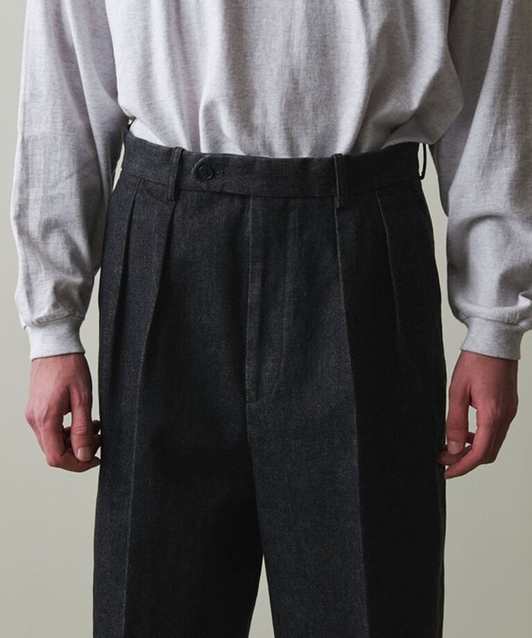 STEVEN ALAN「＜Steven Alan＞ 13.5oz デニム インツープリーツ ドレス トラウザーズ」|デニム|