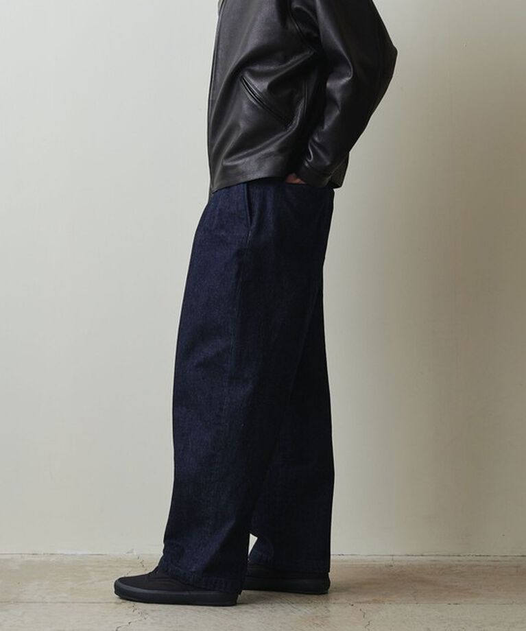 STEVEN ALAN「＜Steven Alan＞ 13.5oz デニム インツープリーツ ドレス トラウザーズ」|デニム|