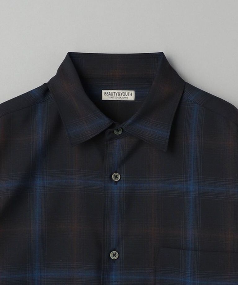 BEAUTY&YOUTH UNITED ARROWS「尾州 オンブレ レギュラーフォルム テーパード シャツ -ウォッシャブル MADE IN JAPAN-」|シャツ・ブラウス|