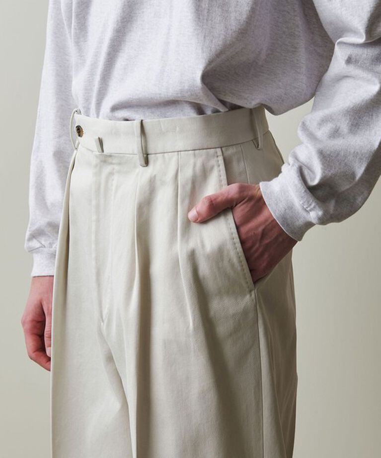 STEVEN ALAN「＜Steven Alan＞ ウエポン ニドム イン ツープリーツ ドレス トラウザーズ」|チノ|