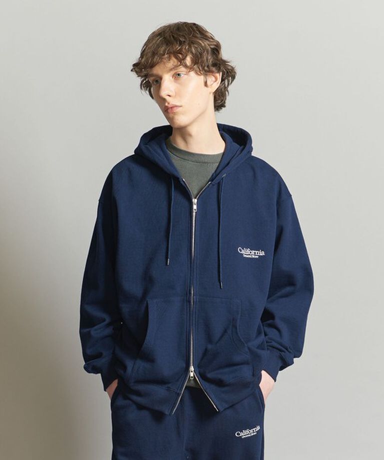 California General Store「＜CGS.＞ オーガニック コットン スウェット ジップ パーカー」|パーカー|NAVY