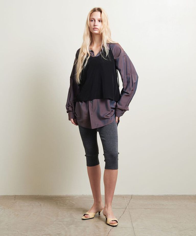 ATTISESSION「＜ATTISESSION＞ポリエステル タイ ホルターネック トップス」|その他|BLACK